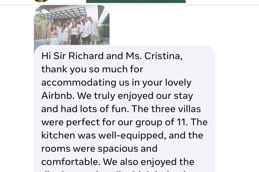 Weekend guests at Lubáy Villas