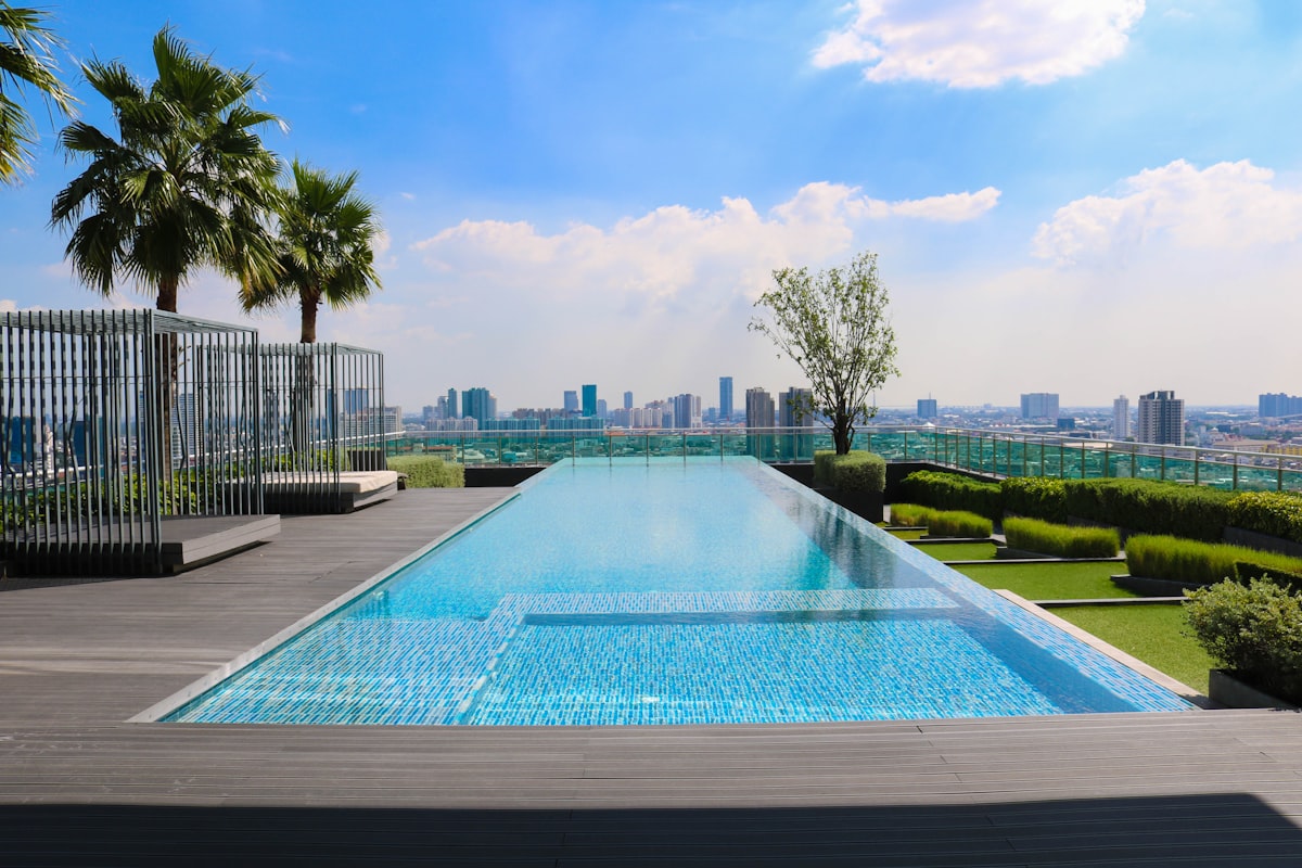 Relaxing pool area at the villa